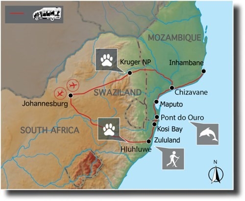 SMALL TOUR GROUP - SUDAFRICA & MOZAMBICO BEACH BUSH SAFARI Sud Africa