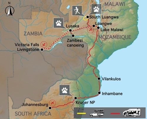 ZAMBIA - MALAWI - MOZAMBICO - SUD AFRICA, TRADE ROUTE Zambia